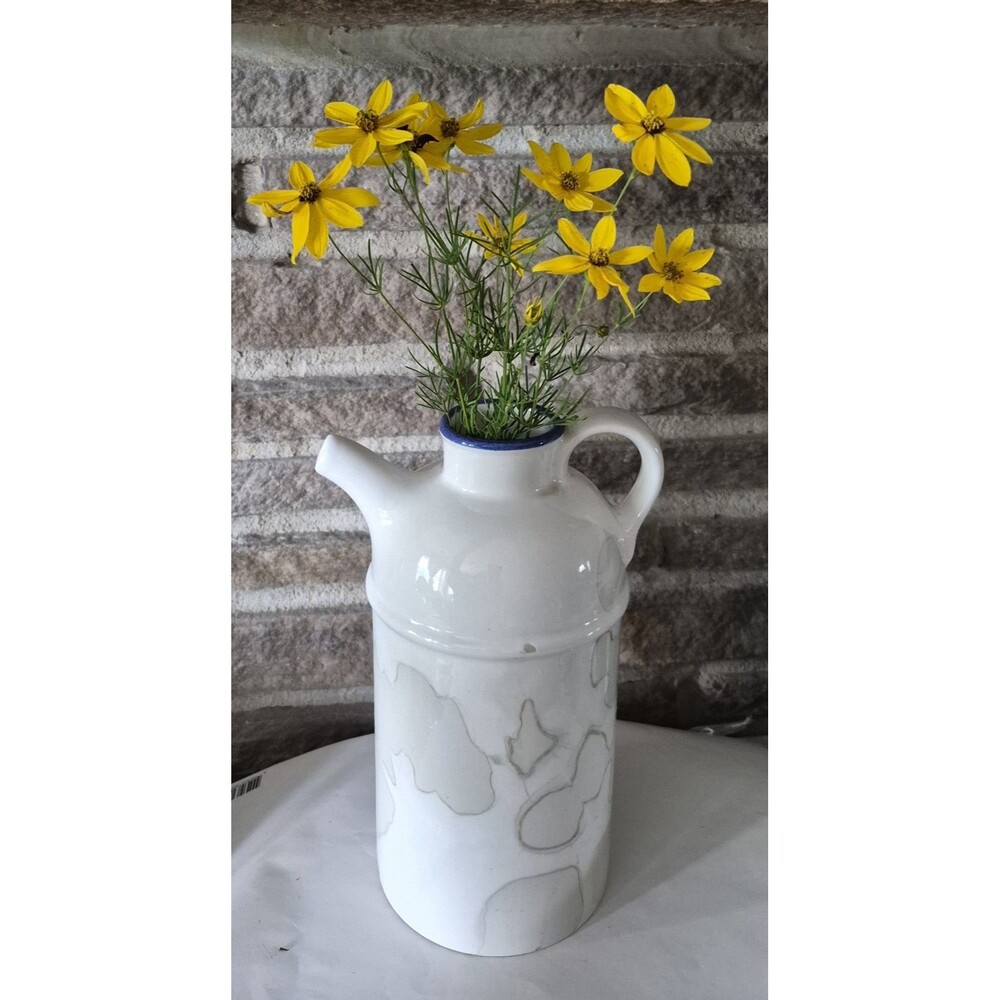 Rare BALDELLI ITALY VINTAGE Pottery Pitcher Jug Camouflage Cottage